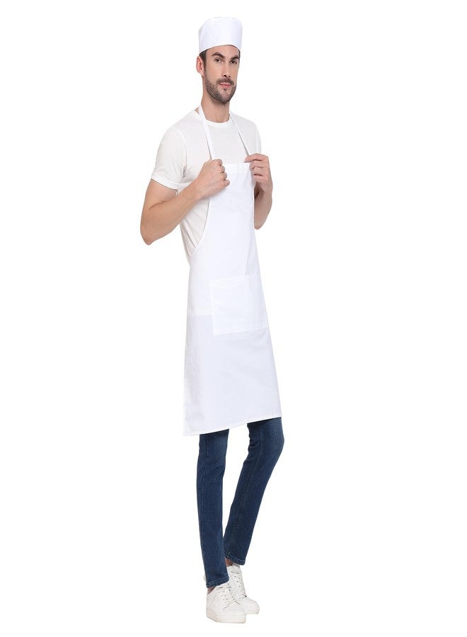 uniformer Apron for Men and Women | Durable & Stylish for Kitchen, Restaurant, Cafes | Ideal for Chefs, Bakers & Home Cooks | Easy to Clean | Unisex Design (White_Pack of 1) - Image 2